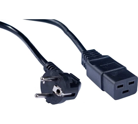 Изображение товара Кабель питания компьютера Cabeus (Schuko+C19) (3x2.5), 0.5м PC-S22-IEC19-2.5-0.5M