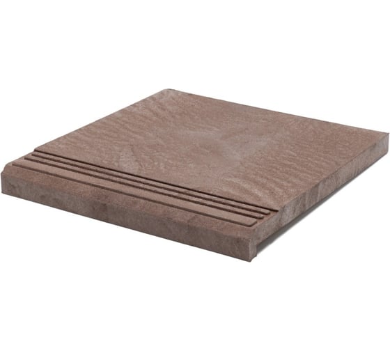 Изображение товара Ступень фронтальная полимерпесчаная weeco Берлин 340х325х23мм, цвет шоколад, 6шт БФШ6