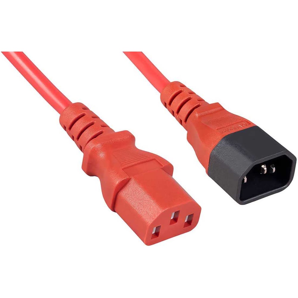 Изображение товара Кабель питания монитор-компьютер Cabeus C13 - C14 1.8м красный