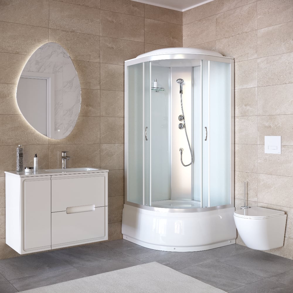 Изображение товара Душевая кабина Taliente 80х80 см с матовыми стеклянными дверями