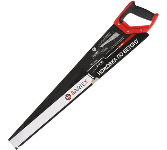 Изображение товара Ножовка BARTEX газобетон, пенобетон, 700 мм, тефлоновое покрытие, рукоятка двухкомпонентная, напайки карбид 360564