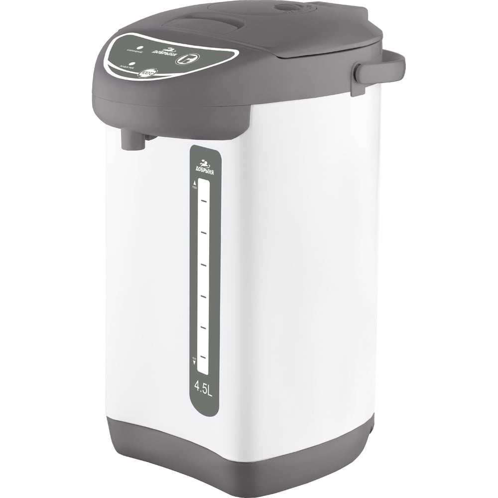 Изображение товара Чайник-термос Добрыня DO-498 белый 4,5 л мощность 750 Вт автоматическая поддержка температуры