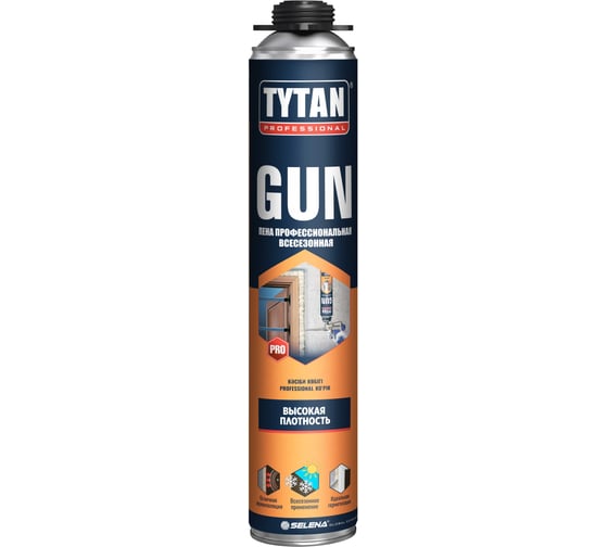 Изображение товара Пена монтажная TYTAN PROFESSIONAL GUN ПРОФИ, всесезонная, 750 мл (12/672) 279547