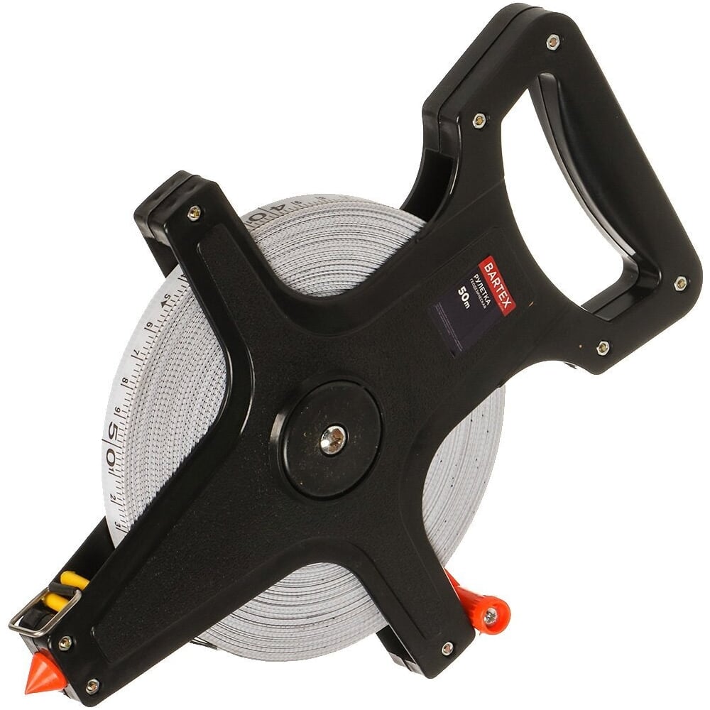 Изображение товара Геодезическая рулетка BARTEX 50 м стальная лента и корпус открытый