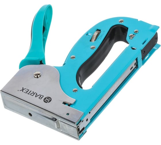 Изображение товара Степлер мебельный BARTEX металл, регулируемый, 4-14 мм, тип скоб 53, 360563