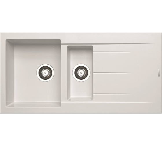 Изображение товара Мойка Pyramis Pyragranite ALAZIA 100x50, 1 1/2B 1D белый 79812111