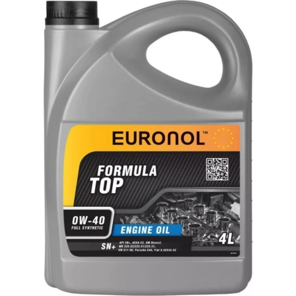 Моторное масло Euronol TOP FORMULA 0w-40, SN+