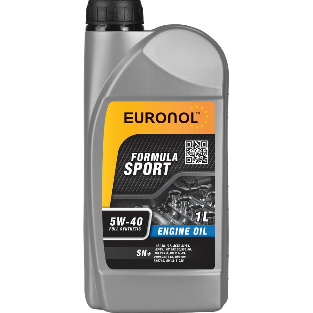 Моторное масло Euronol 5W40 80193 SPORT FORMULA 5w-40, SN+ - фото 1