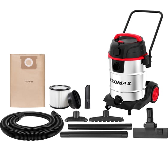 Изображение товара Пылесос из нержавеющей стали 38Л ECOMAX EM19502E-10B