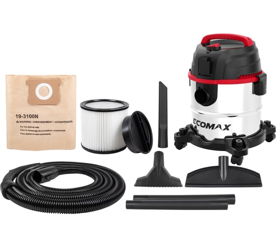 Изображение товара Пылесос из нержавеющей стали 20Л ECOMAX EM19403E-5A