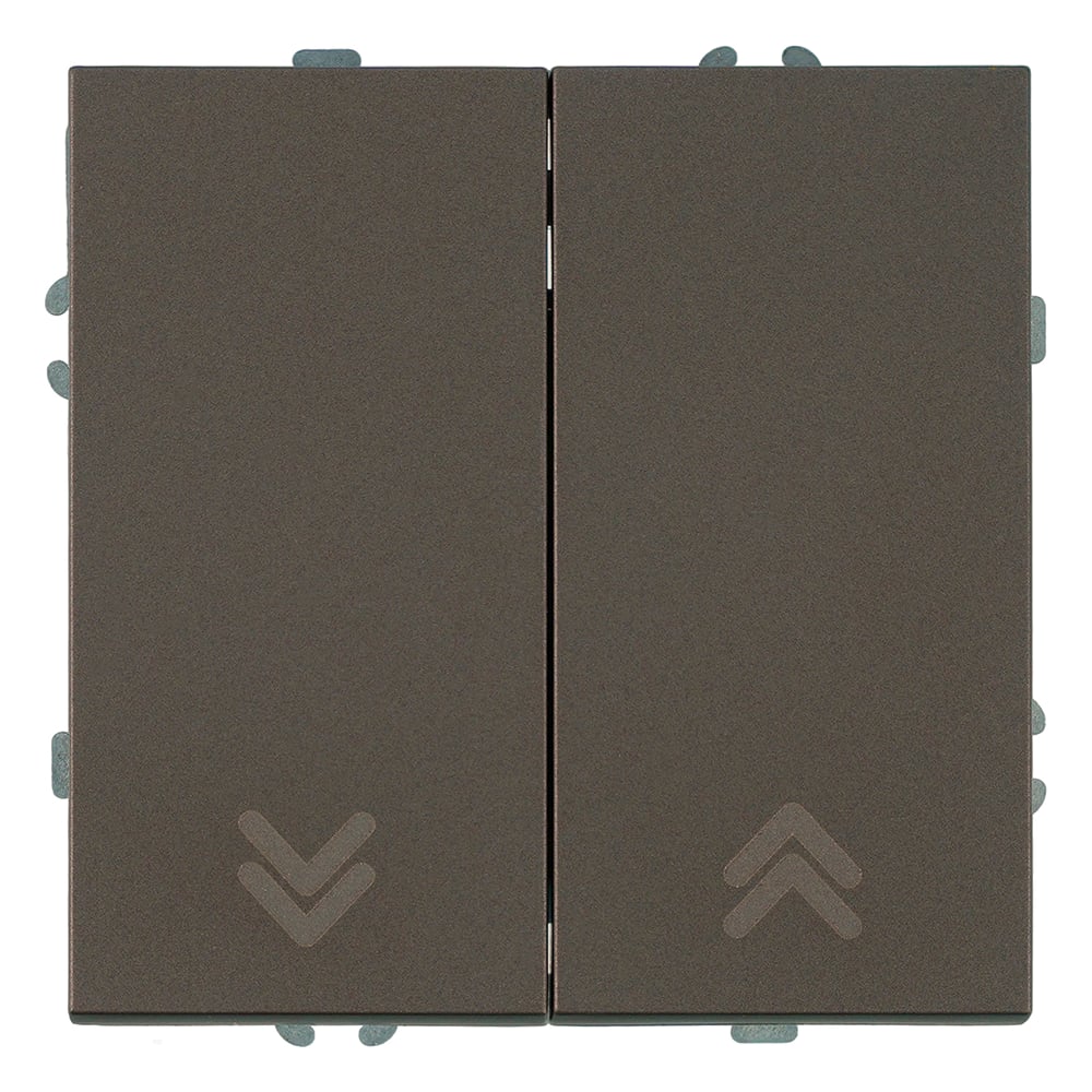 Изображение товара Выключатель 2-клавишный самовозвратный серия Эмили антрацит IP20 250В 10А