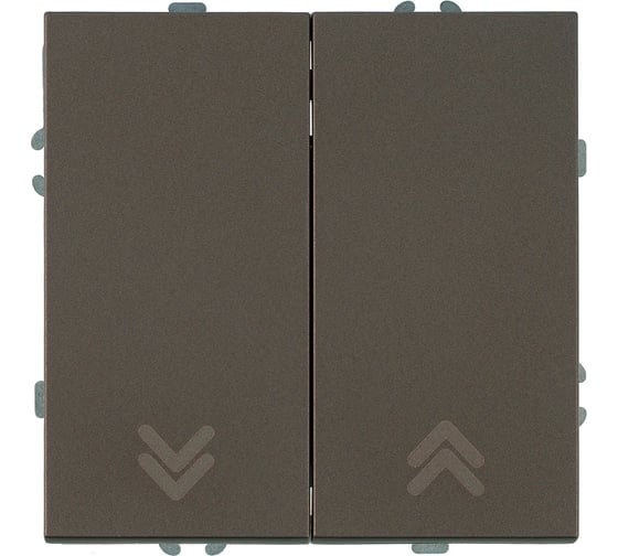 Изображение товара Выключатель 2-клавишный STEKKER самовозвратный (механизм), 250В, 10А, серия Эмили, RSW10-5113-09, антрацит, soft touch 50367