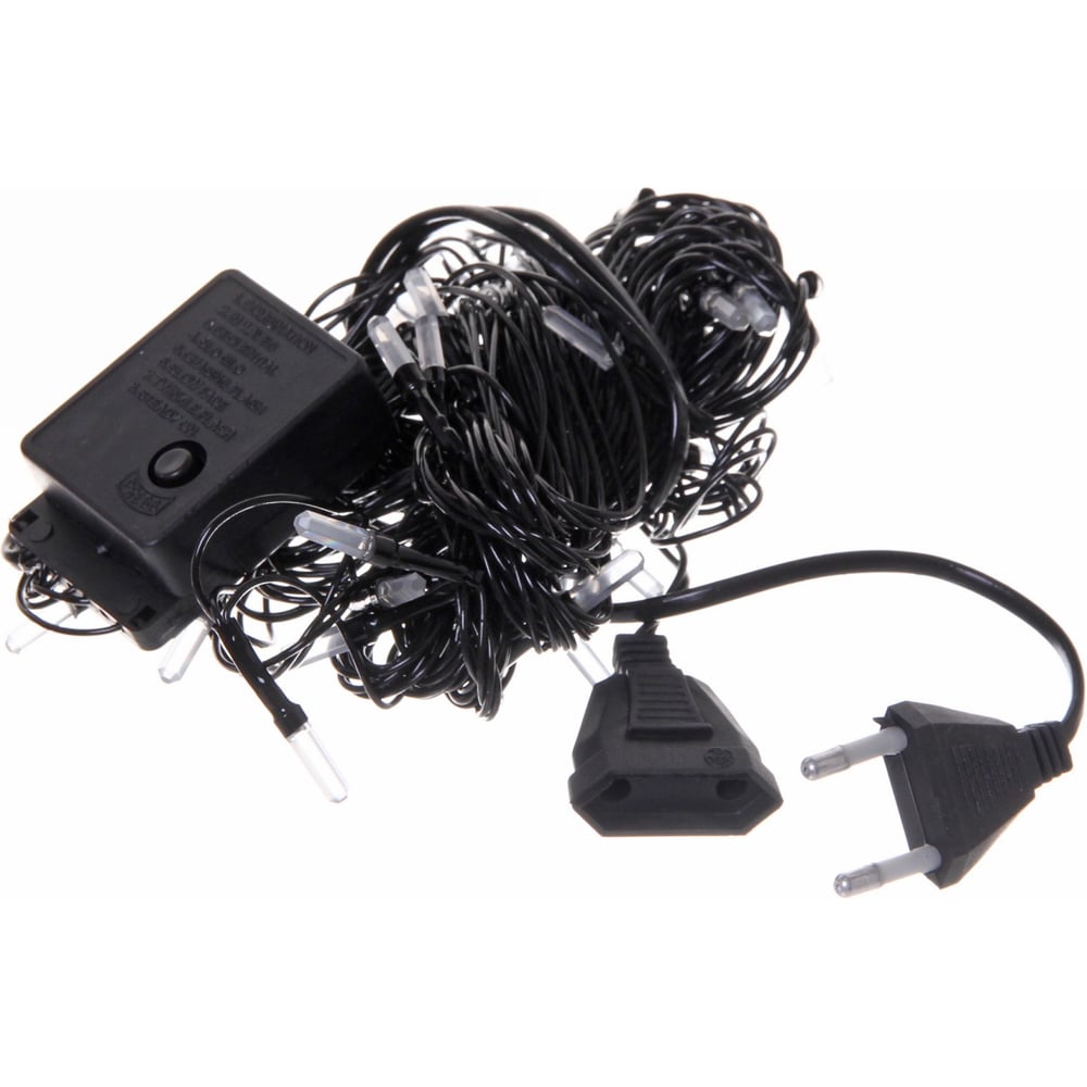 Изображение товара Гирлянда для дома Серпантин Кристаллы 5 м 36 ламп LED черный провод, 8 режим, IP-40, Белый (возможность соединения) 130-310