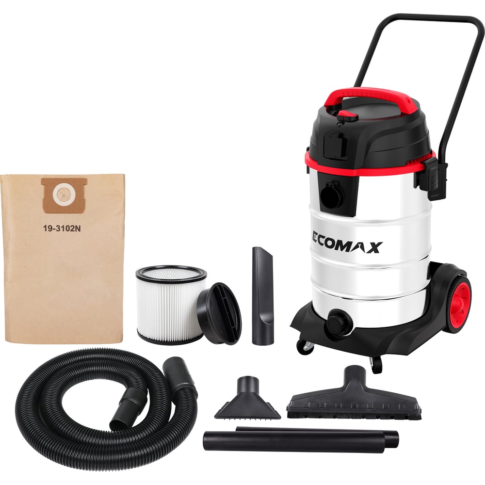 Изображение товара Пылесос из нержавеющей стали 45Л ECOMAX EM19502E-12B