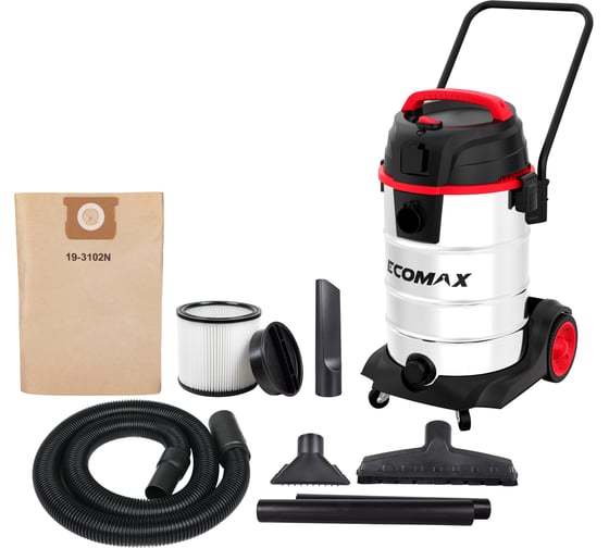 Изображение товара Пылесос из нержавеющей стали 45Л ECOMAX EM19502E-12B