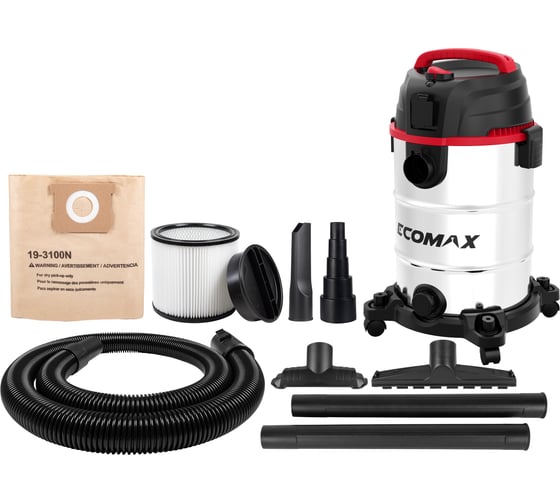 Изображение товара Пылесос из нержавеющей стали 30Л ECOMAX EM19403E-8A