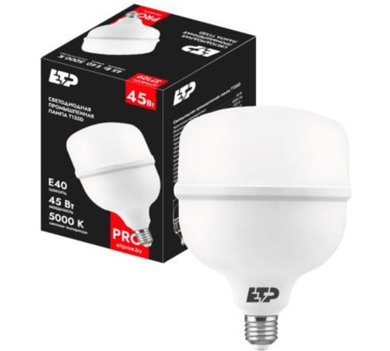 Изображение товара Лампа светодиодная промышленная ЕТР 45W T135D E40 5000K 37109