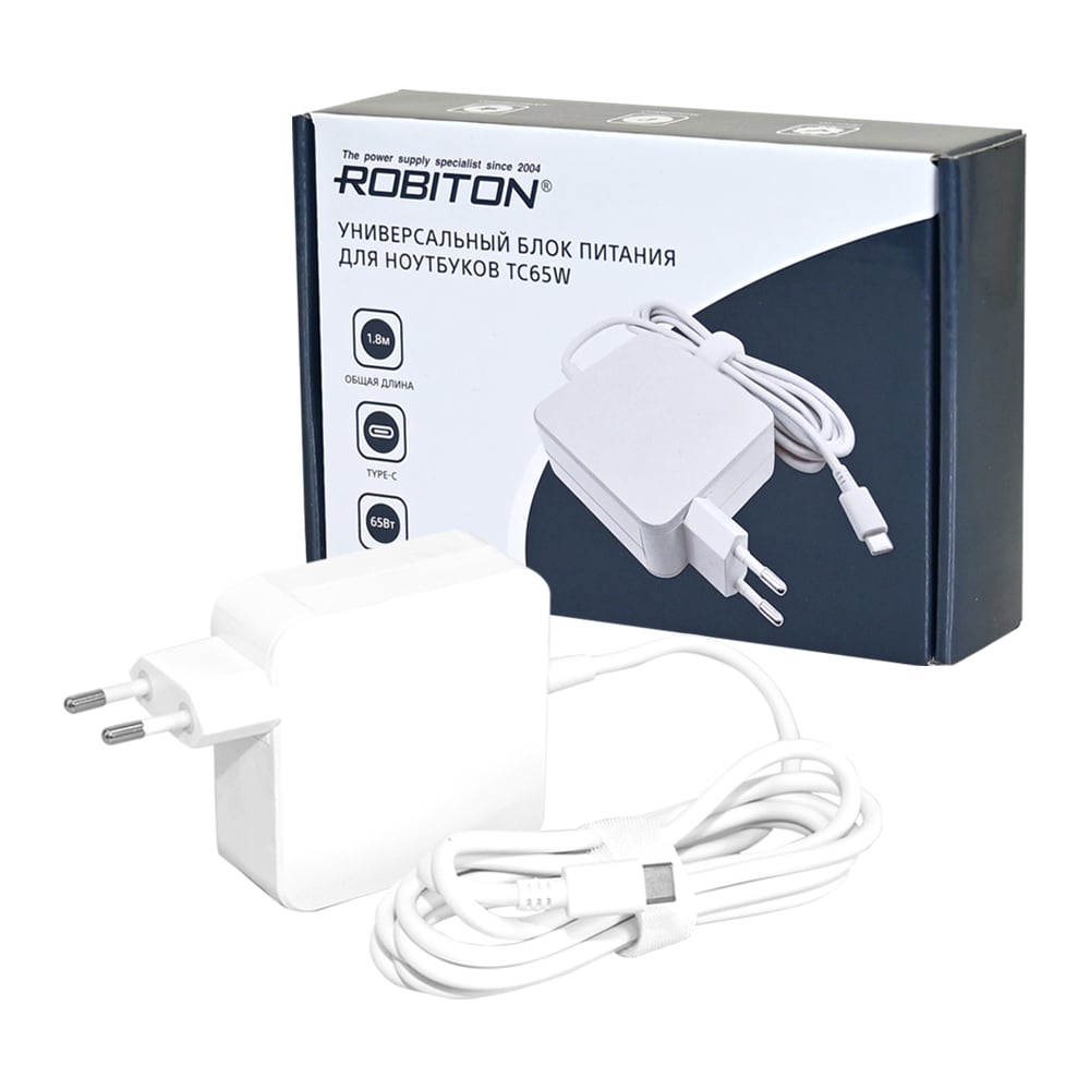 Изображение товара Адаптер ROBITON TC65W 65 Вт с переключением напряжения