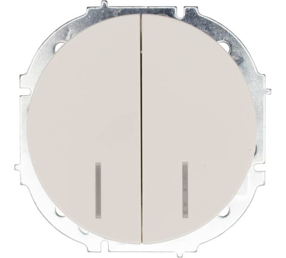 Изображение товара Выключатель двойной Lezard OSEN с подсветкой, слоновая кость 743-9088-112