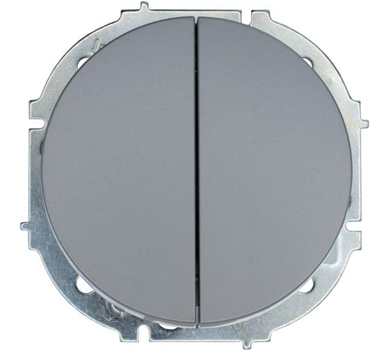 Изображение товара Выключатель двойной Lezard OSEN серый матовый 743-7488-101