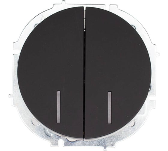 Изображение товара Выключатель двойной Lezard OSEN с подсветкой, чёрный бархат 743-4288-112