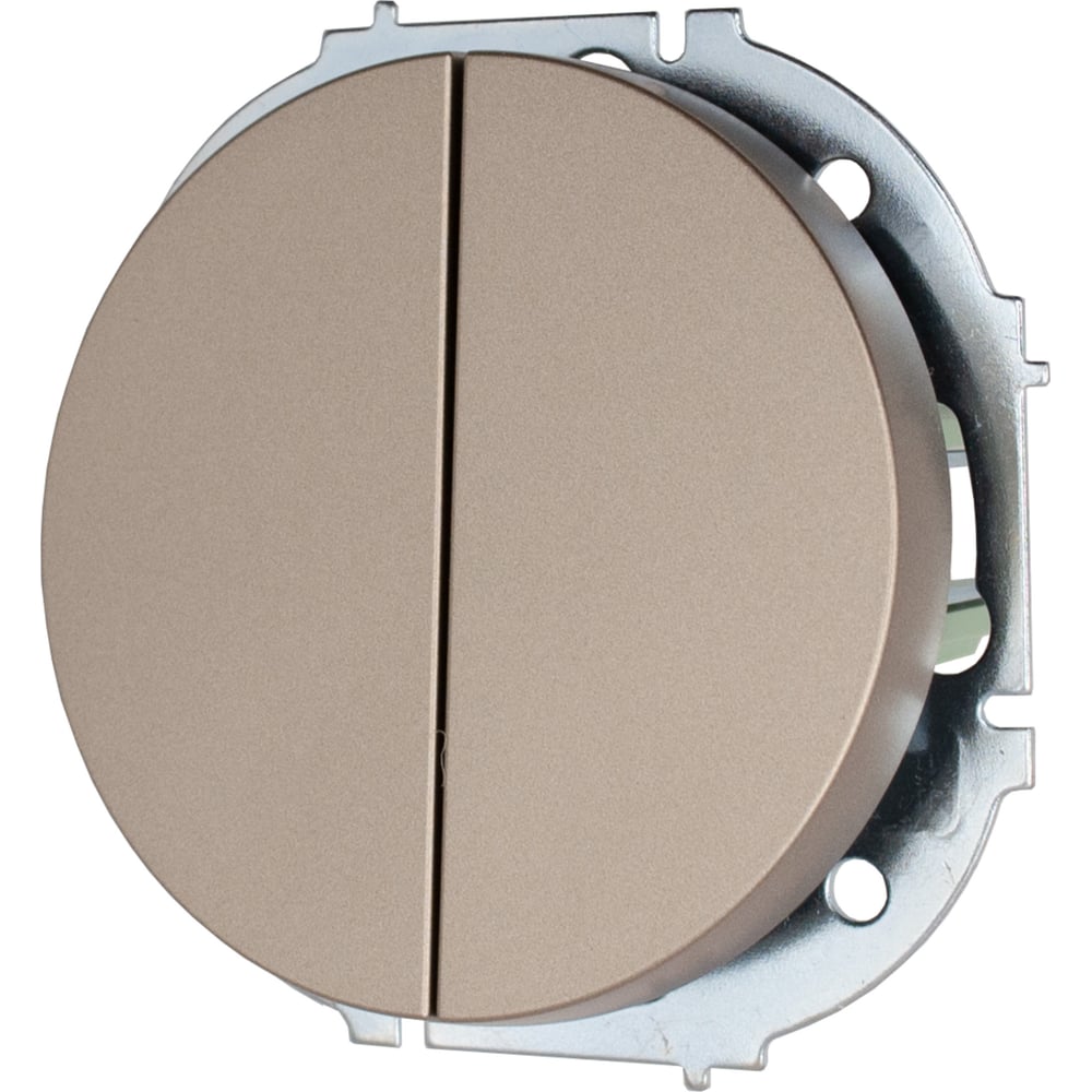 Изображение товара Выключатель двойной Lezard OSEN титан 743-3788-101 для освещения