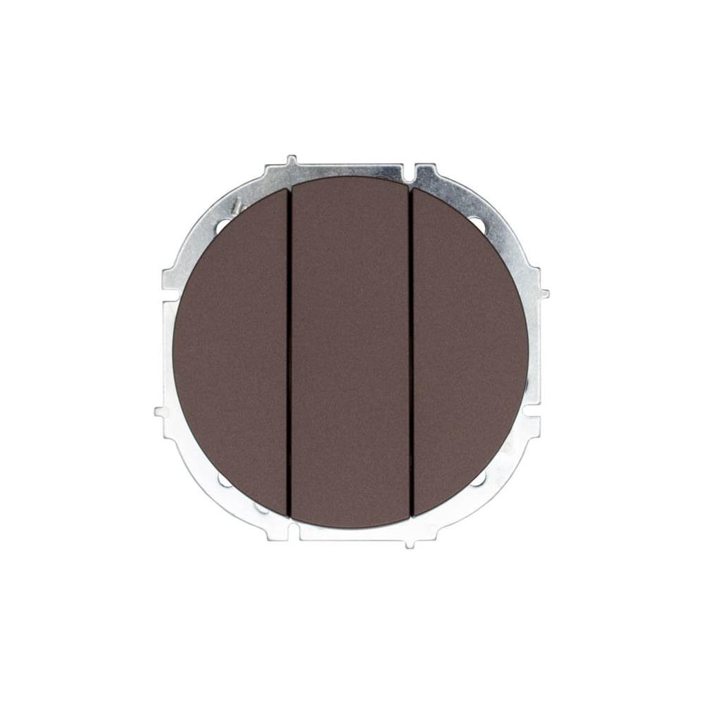 Изображение товара Выключатель тройной Lezard OSEN шоколад 743-7388-109