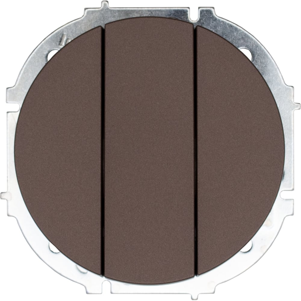 Изображение товара Выключатель тройной Lezard OSEN шоколад 743-7388-109