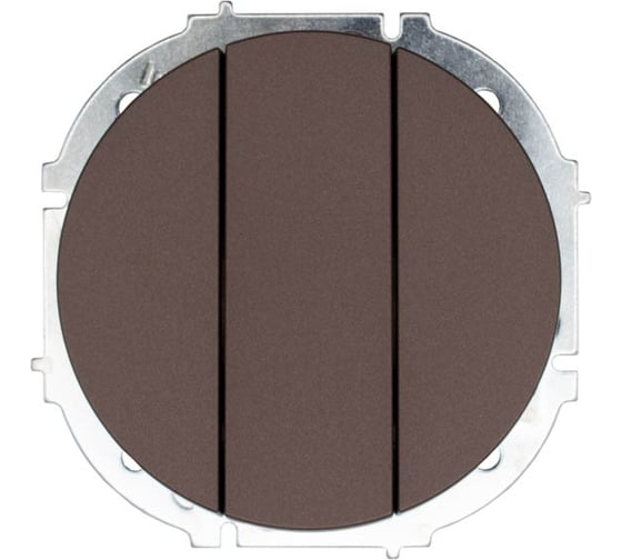 Изображение товара Выключатель тройной Lezard OSEN шоколад 743-7388-109