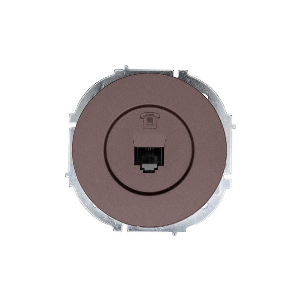 Изображение товара Розетка телефонная Lezard OSEN евро, шоколад 743-7388-137