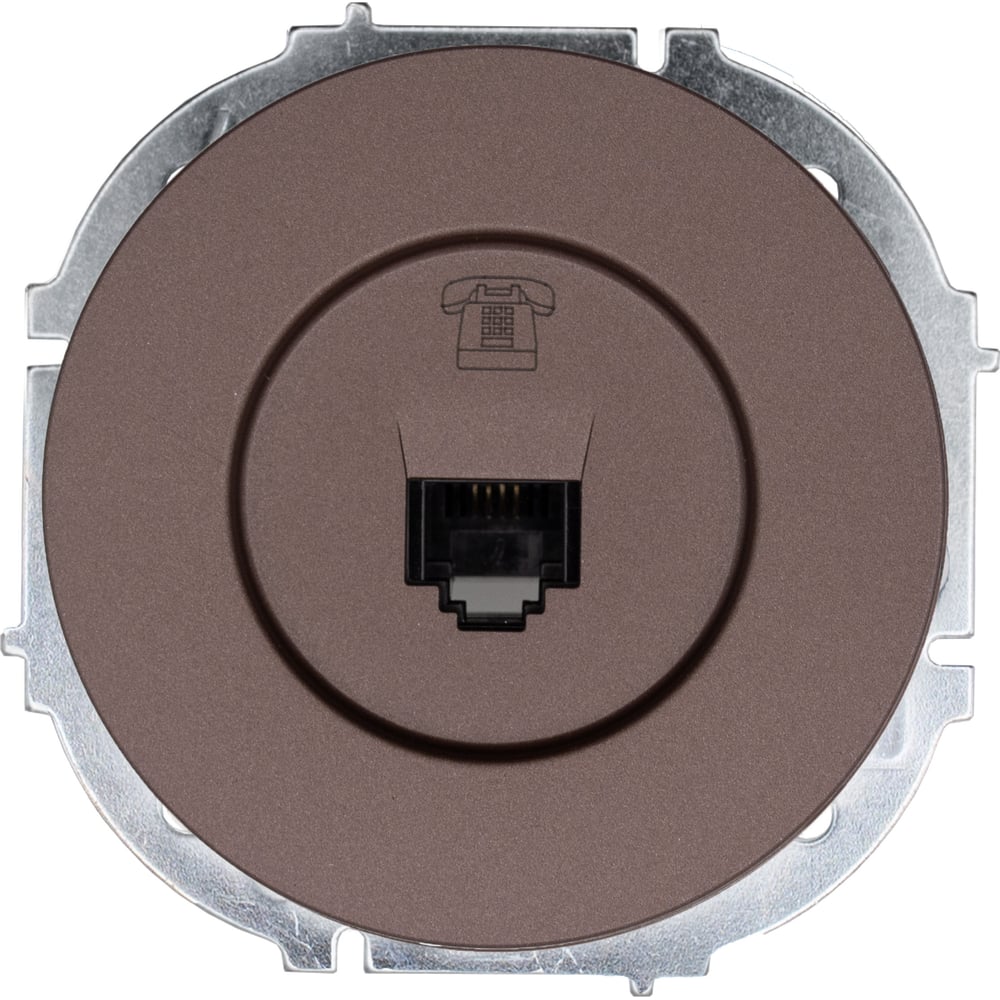 Изображение товара Телефонная розетка Lezard OSEN евро шоколад механический монтаж IP20