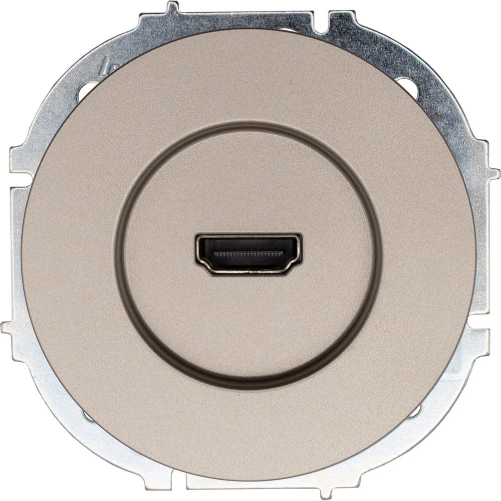 Изображение товара Розетка HDMI Lezard OSEN титан 743-3788-203 для установки в стены и мультимедийных систем