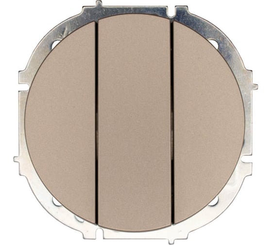 Изображение товара Выключатель тройной Lezard OSEN титан 743-3788-109