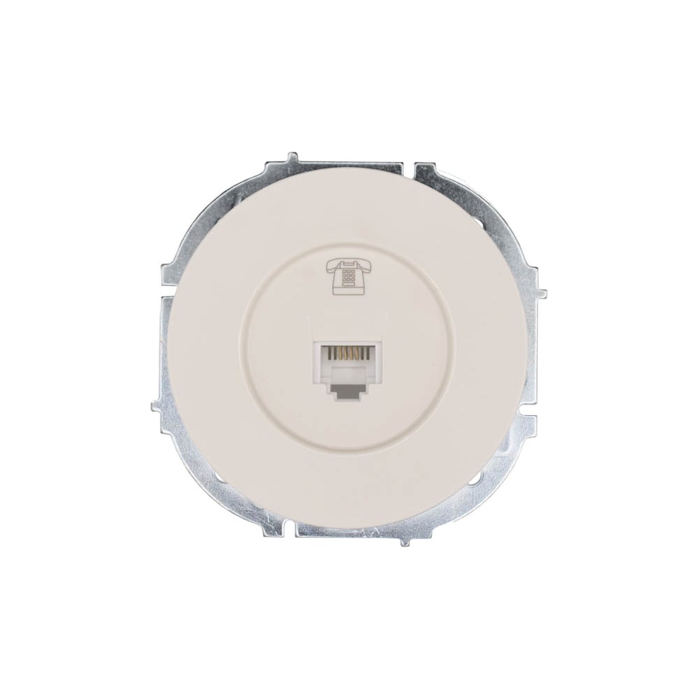 Изображение товара Телефонная розетка Lezard OSEN слоновая кость для встраиваемого монтажа