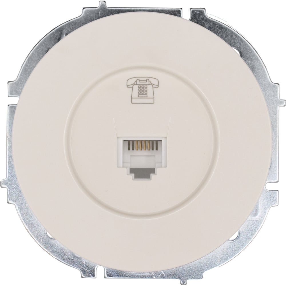 Изображение товара Телефонная розетка Lezard OSEN слоновая кость для встраиваемого монтажа