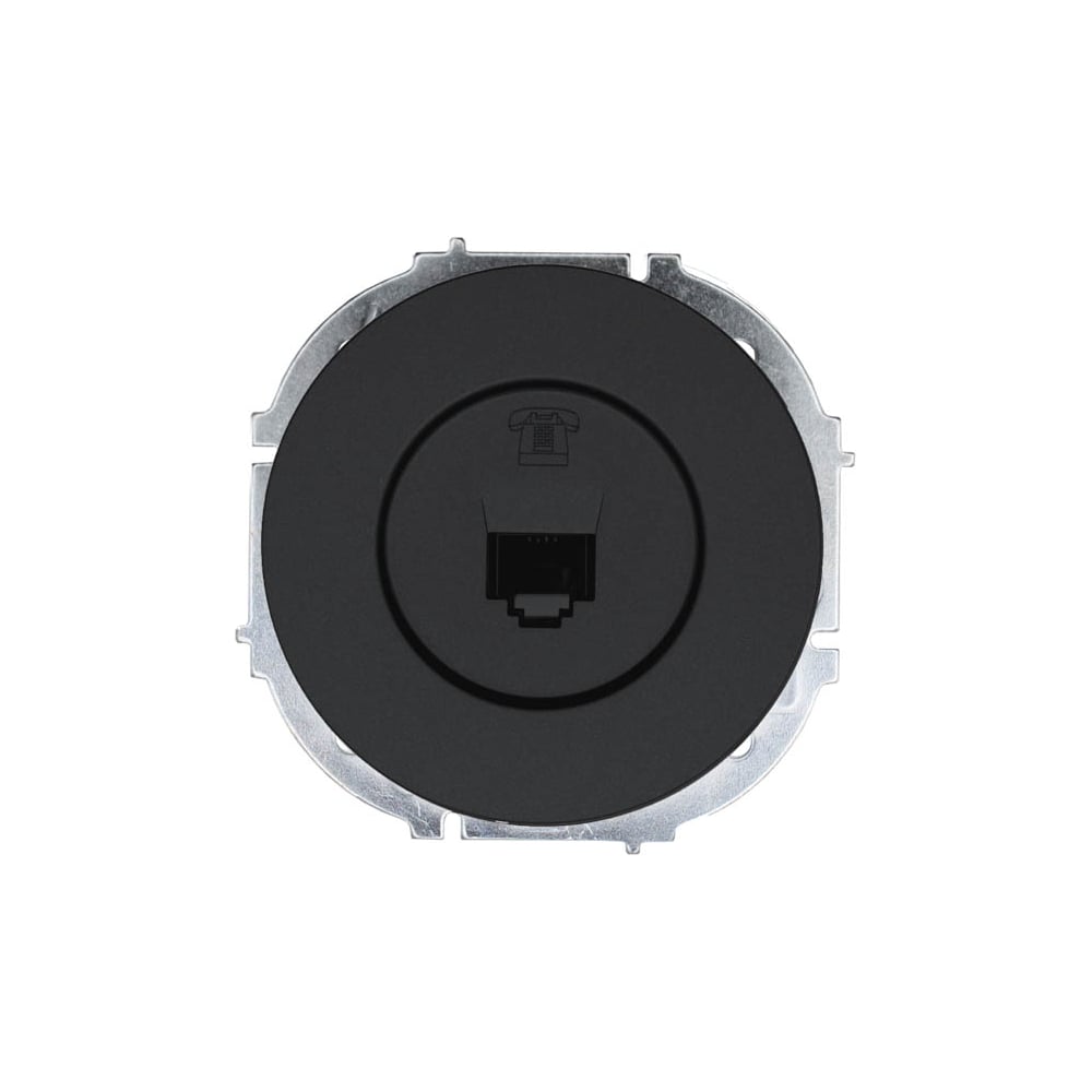 Изображение товара Телефонная розетка Lezard OSEN евро черный бархат IP20