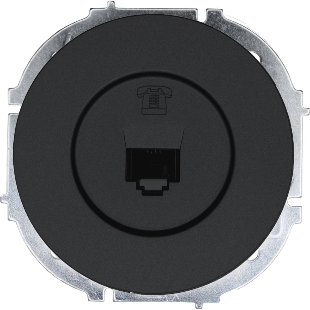 Изображение товара Телефонная розетка Lezard OSEN евро черный бархат IP20