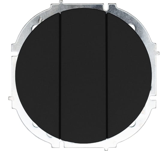 Изображение товара Выключатель тройной чёрный бархат Lezard OSEN 743-4288-109