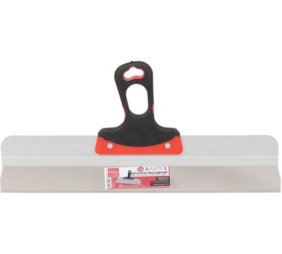 Изображение товара Шпатель фасадный BARTEX нерж сталь, 450 мм, прям, рук двухкомп, Евро 615029 312176