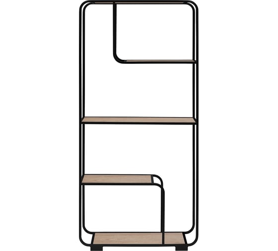 Изображение товара Стеллаж GreenWeen SIENA, черный каркас, полки ЛДСП Дуб Каселла, 800х300х1730 GW-ST-SIENA-B-LD-KASELLA