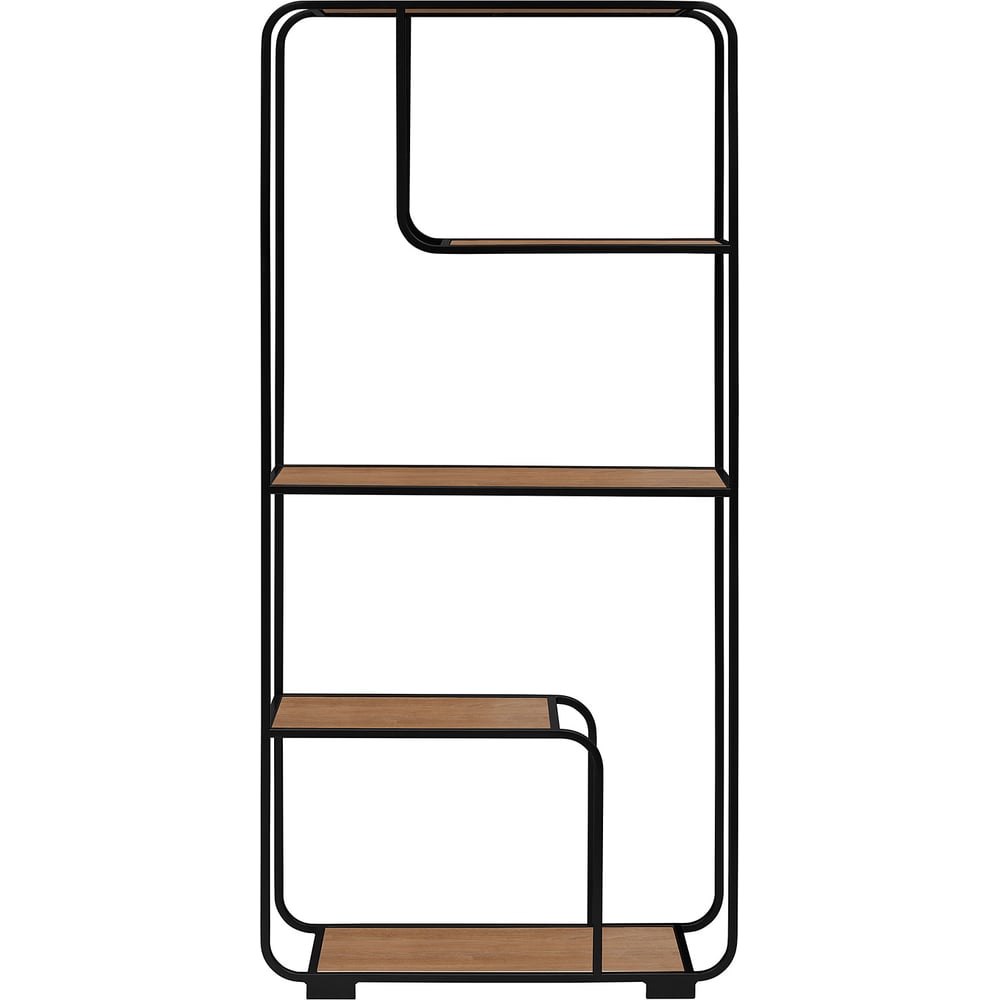 Изображение товара Стеллаж GreenWeen SIENA черный металл ЛДСП Робиния 800х300х1730 стиль лофт
