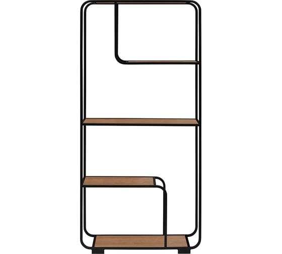 Изображение товара Стеллаж GreenWeen SIENA, черный каркас, полки ЛДСП Робиния, 800х300х1730 GW-ST-SIENA-B-LD-R