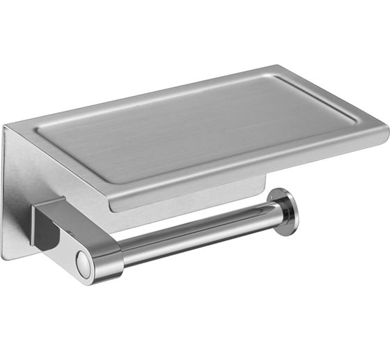 Изображение товара Держатель для туалетной бумаги CRAFTICA с полочкой для телефона (19см) хром 80777