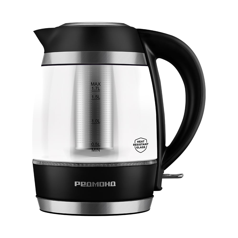 Изображение товара Чайник РЕДМОНД черный KG227 с встроенным заварником и LED подсветкой