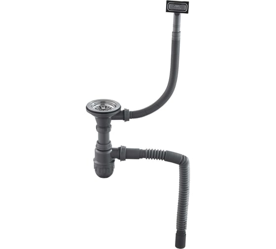 Изображение товара Сифон для кухонной мойки с переливом FASHUN усиленный AS101