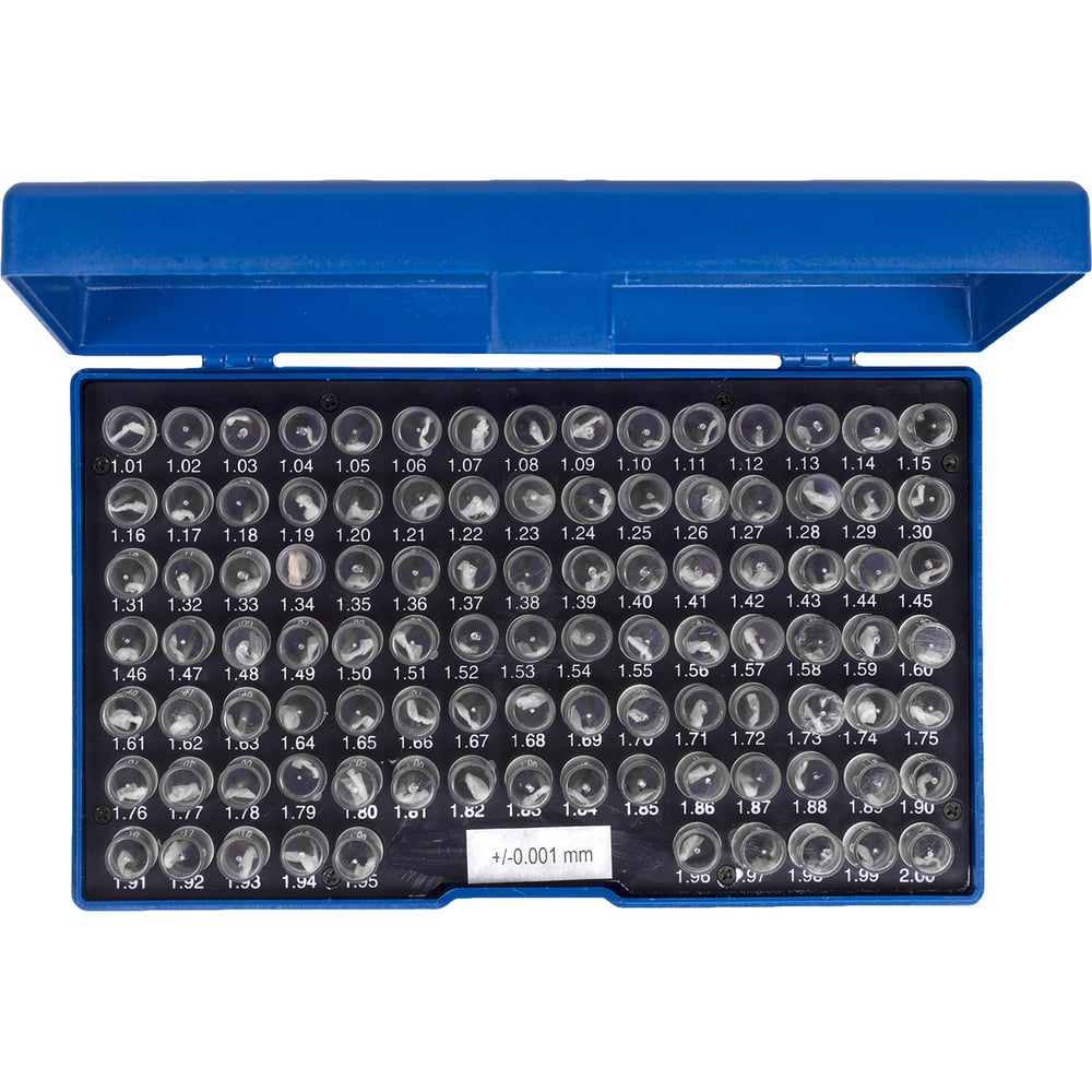 Изображение товара Набор гладких калибров ЧИЗ 1,01-2,00, 100 шт, сталь