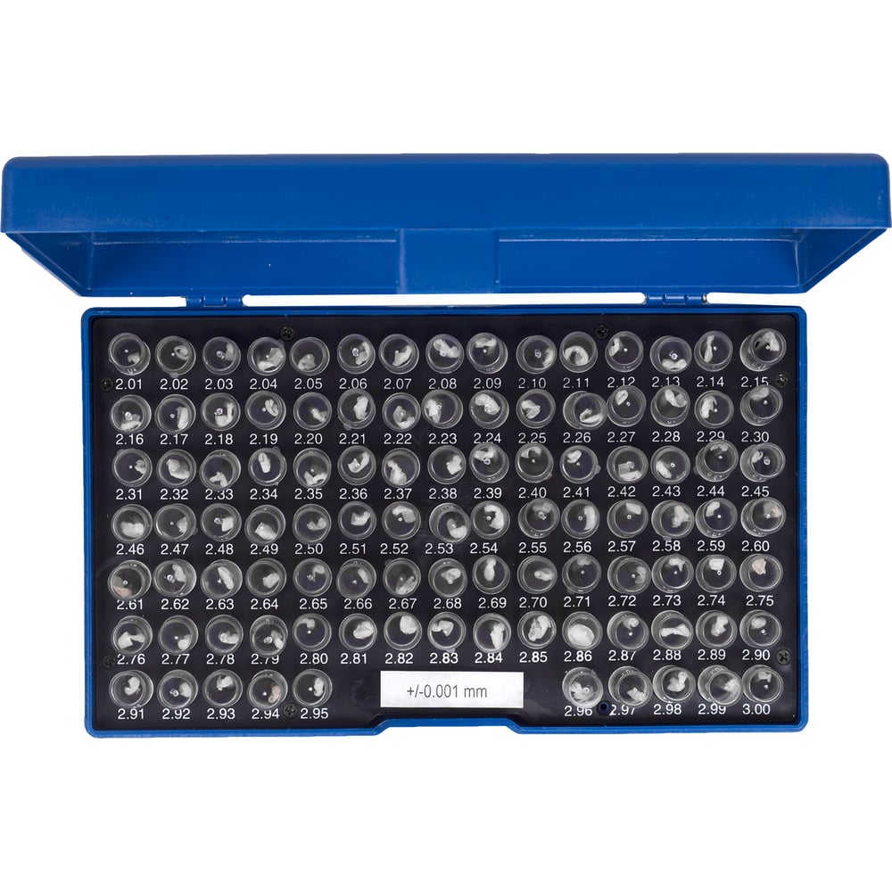 Изображение товара Набор гладких калибров ЧИЗ 2,01- 3,00 +/-0,001 шаг 0,01 100шт 97259
