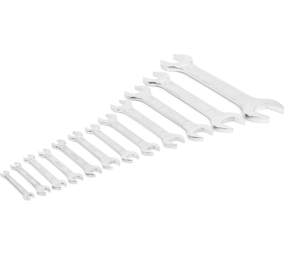 Изображение товара Набор ключей гаечных двусторонних Hortz 12шт. (6-46), хромирование 1146620