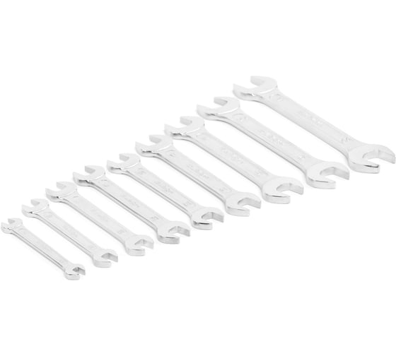 Изображение товара Набор ключей гаечных двусторонних Hortz 9шт. (6-24), хромирование 1146616