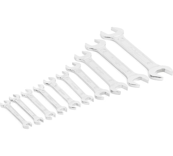 Изображение товара Набор ключей гаечных двусторонних Hortz 10шт. (8-36), хромирование 1146619